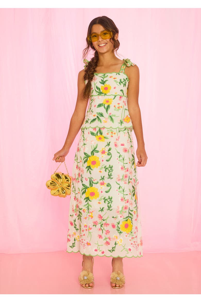 Kaylee Cotton Embroidered Maxi Dress, Alternate, color, Floral