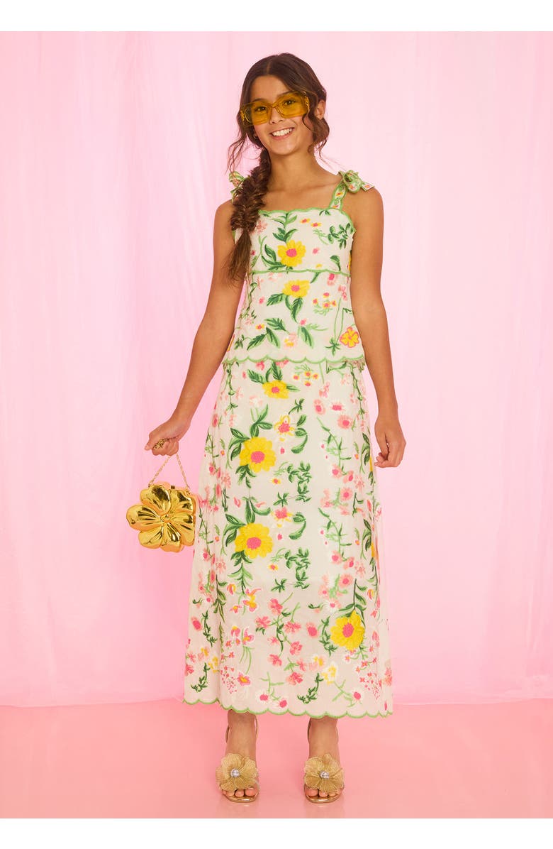 Marlo Kids Kaylee Cotton Embroidered Maxi Dress, Alternate, color, Floral