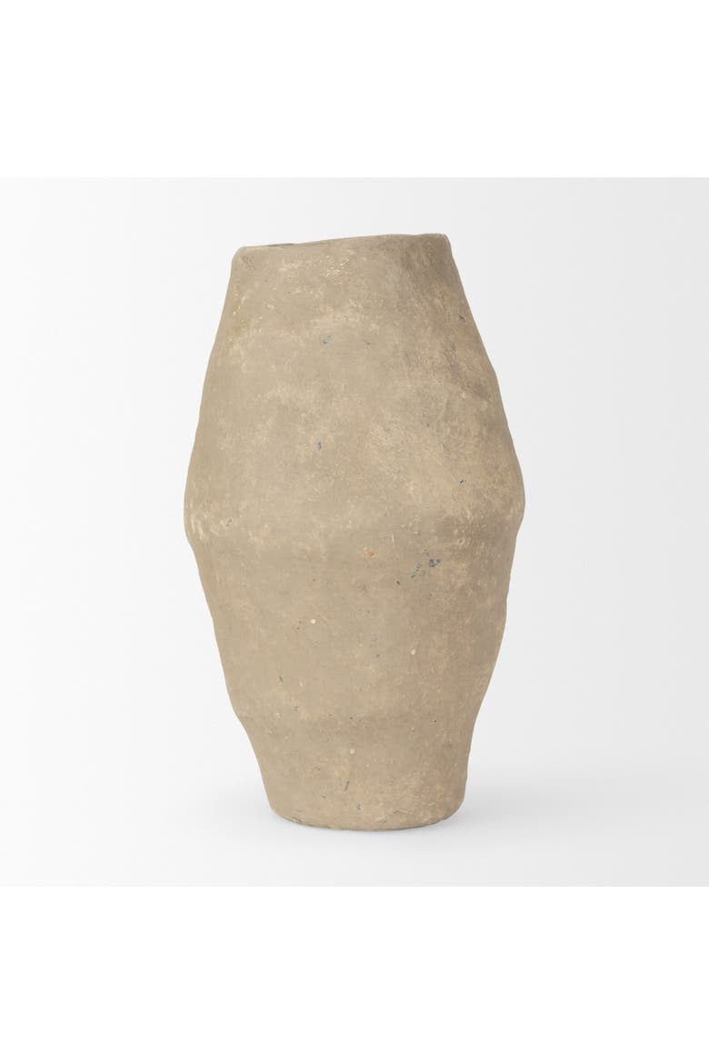 Rundal Paper Mache Vase, Alternate, color, Grey