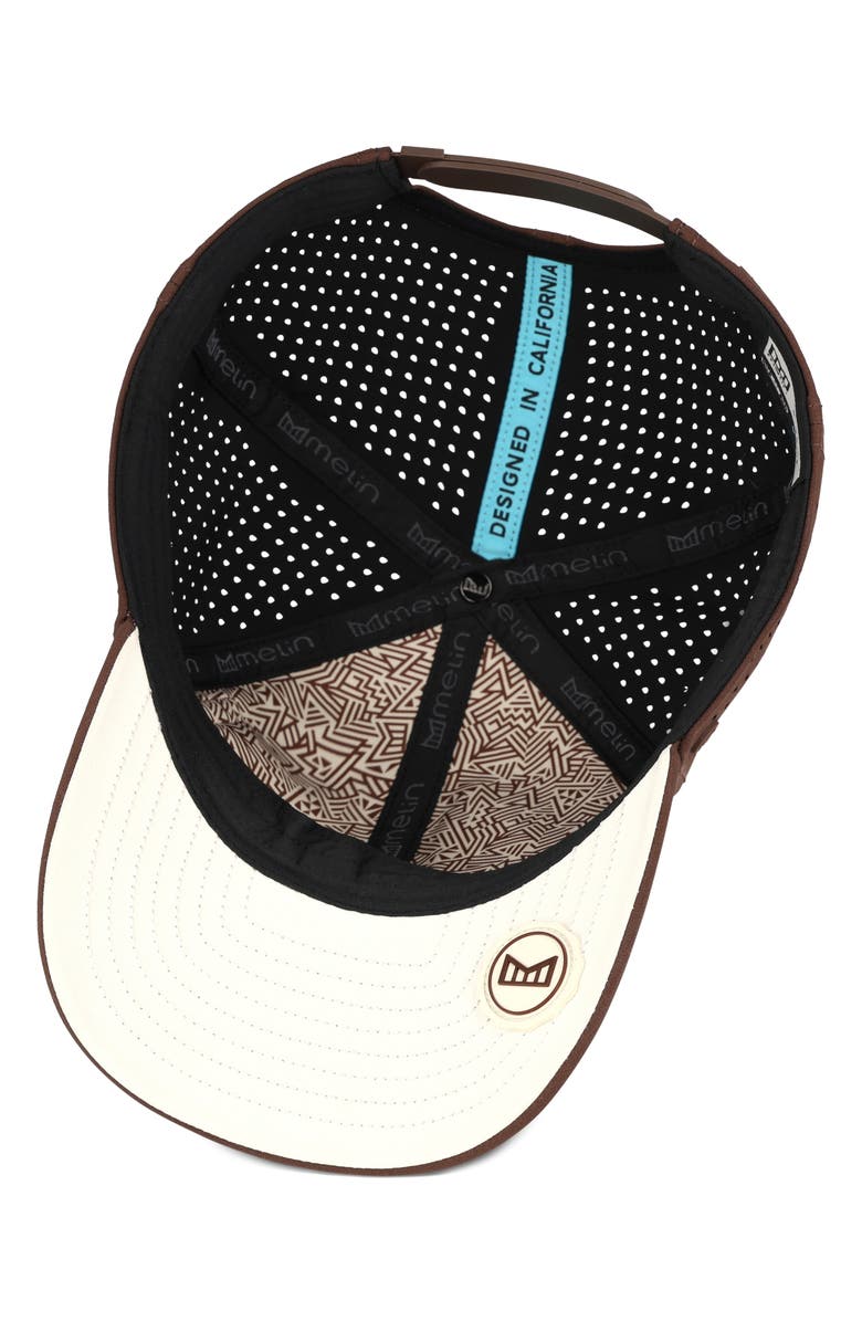 Melin A-Game Hydro Icon Performance Snapback Ball Cap, Alternate, color, Chocolate