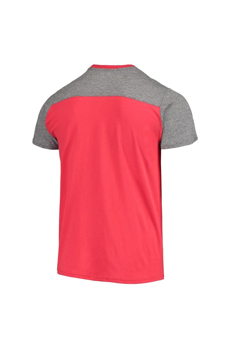 Men's Majestic Threads Red/Gray Kansas City Chiefs Field Goal Slub T-Shirt, Alternate, color, Red