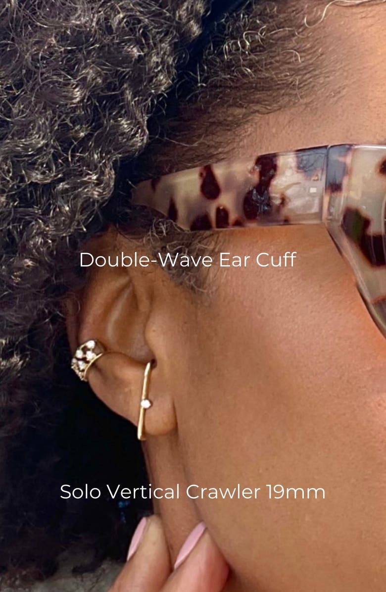 Seed2Stone Double-Wave Mid Ear Cuff, Alternate, color, Silver