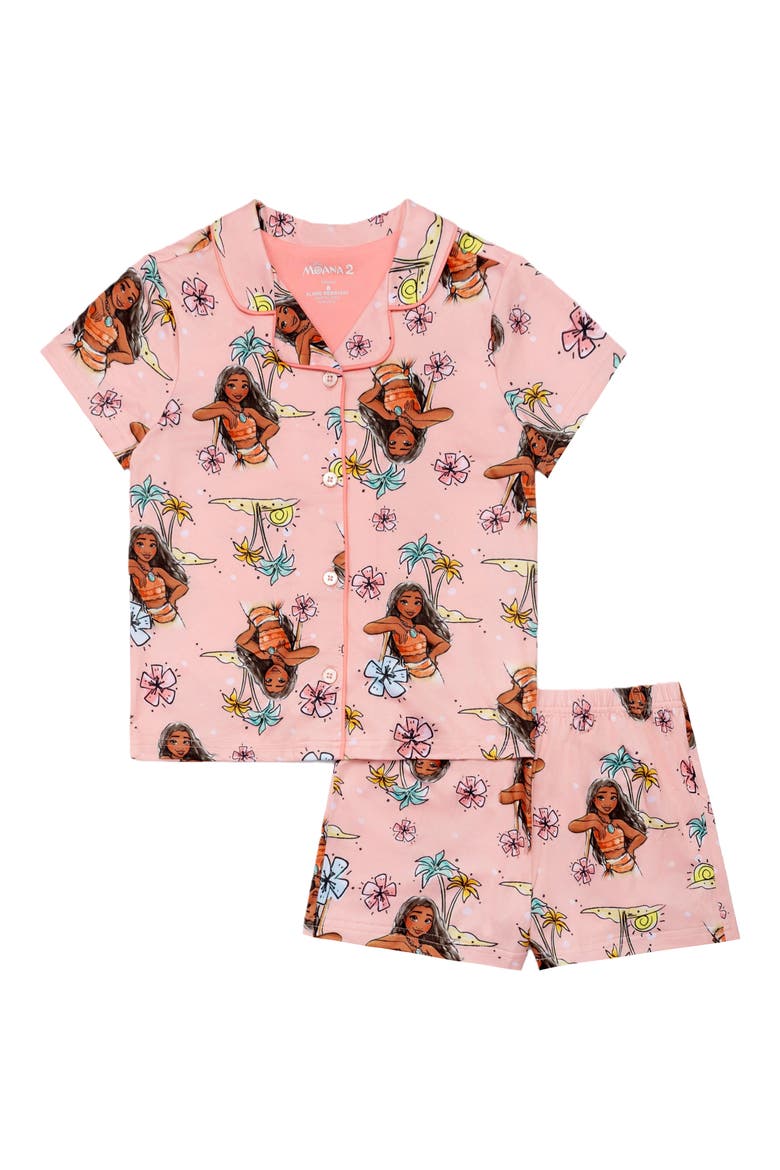 Kids' Tropical Moana Short Pajamas, Main, color, PINK
