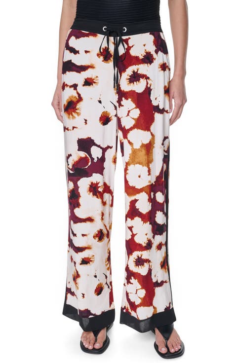New York Print Wide Leg Pants