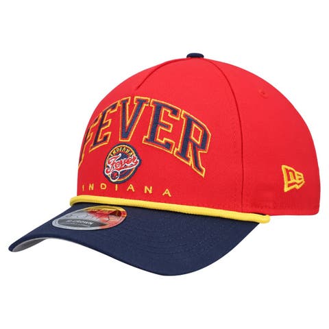 Men's New Era Red Indiana Fever Bold Arch COOLERA 9FORTY A-Frame M-Crown Adjustable Hat