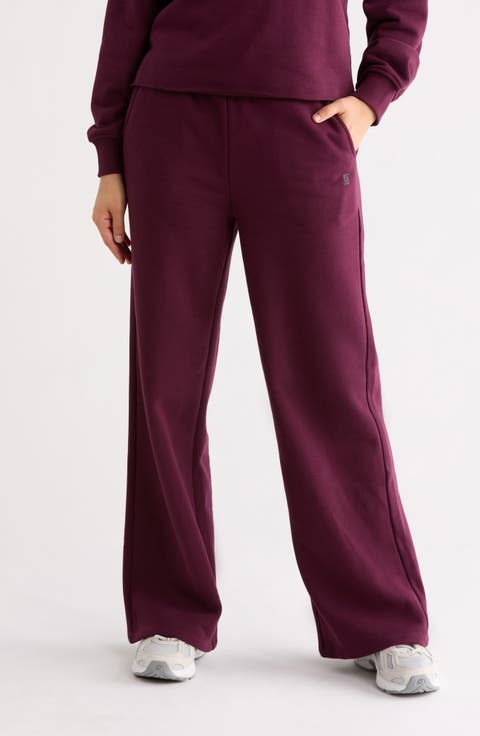 Silicon Fleece Wide Leg Pants