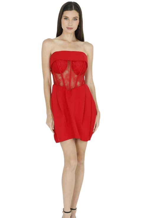 Daisy Strapless Lace Corset Dress