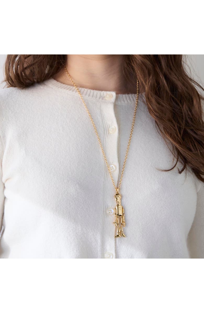 Lele Sadoughi The New Wizard Of Oz Tin Man Pendant Necklace, Alternate, color, Wizard Of Oz