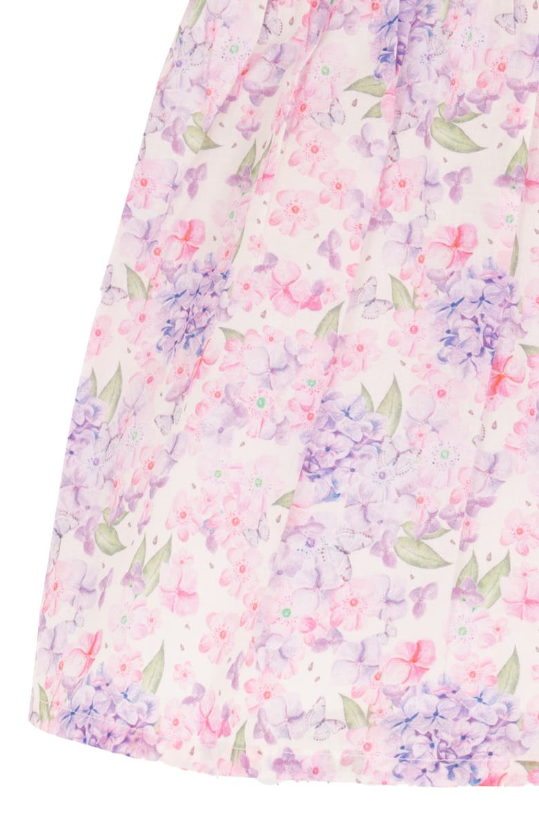 Rare Editions Peter Pan Collar Floral Dress & Bloomers Set, Alternate, color, Purple