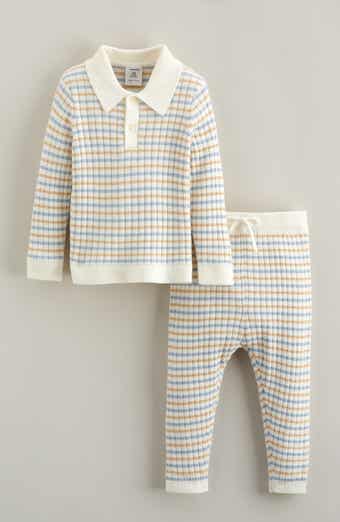 Stripe Cotton Blend Sweater & Leggings Set