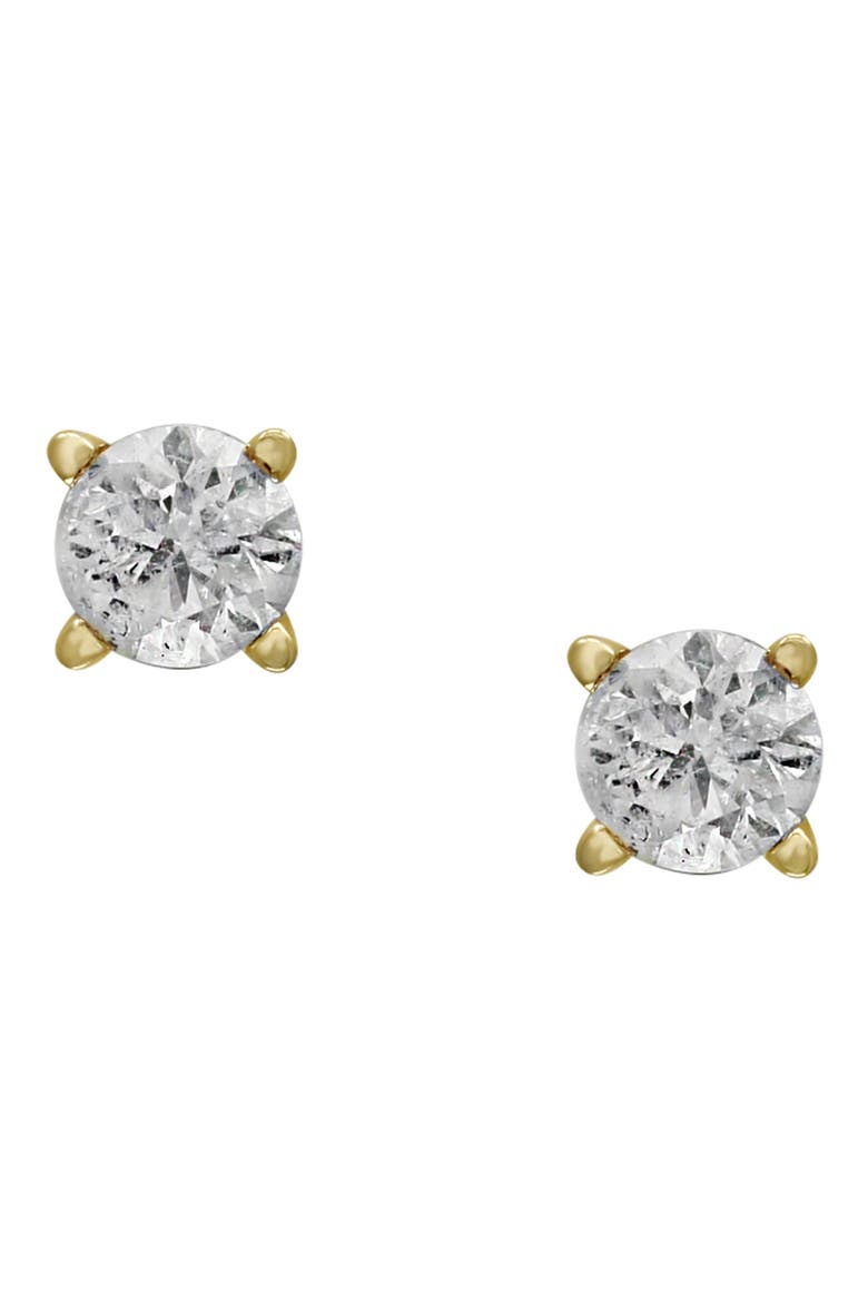 14K White Gold Round Diamond Stud Earrings - 0.25 ctw., Main, color, YELLOW GOLD