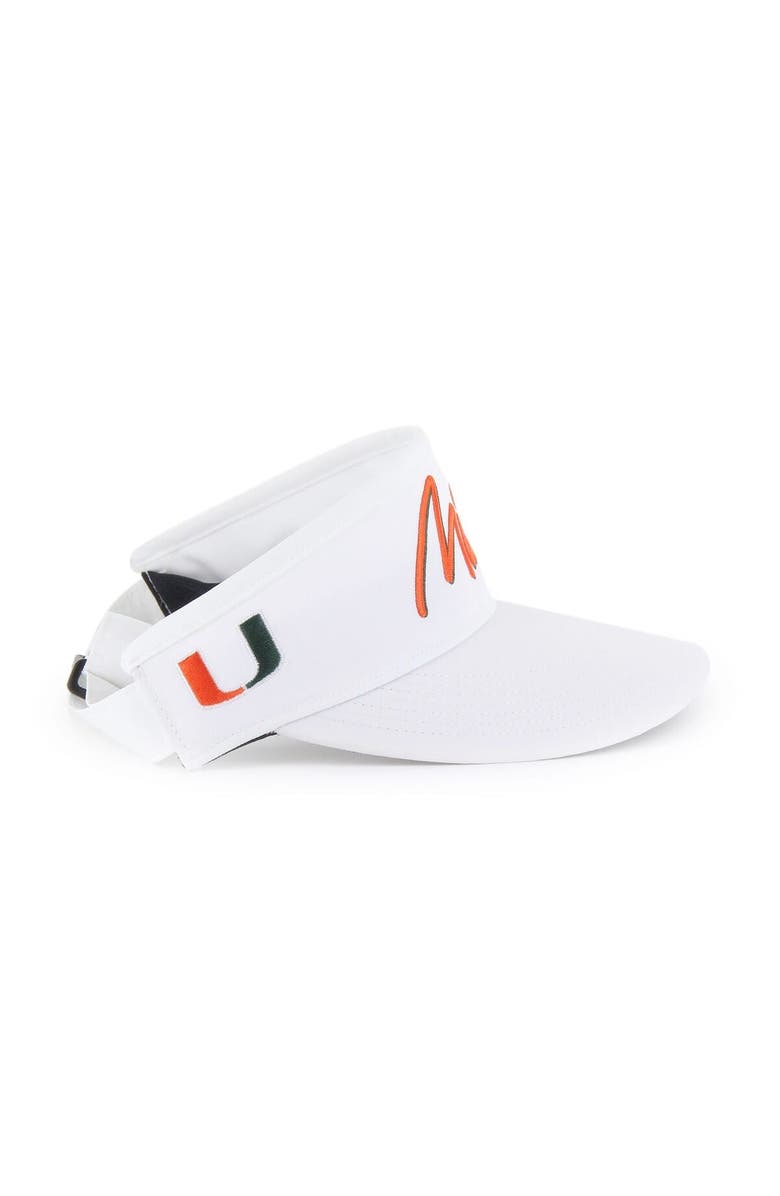 '47 Men's '47 White Miami Hurricanes Melbourne brrr° Adjustable Visor, Alternate, color, 