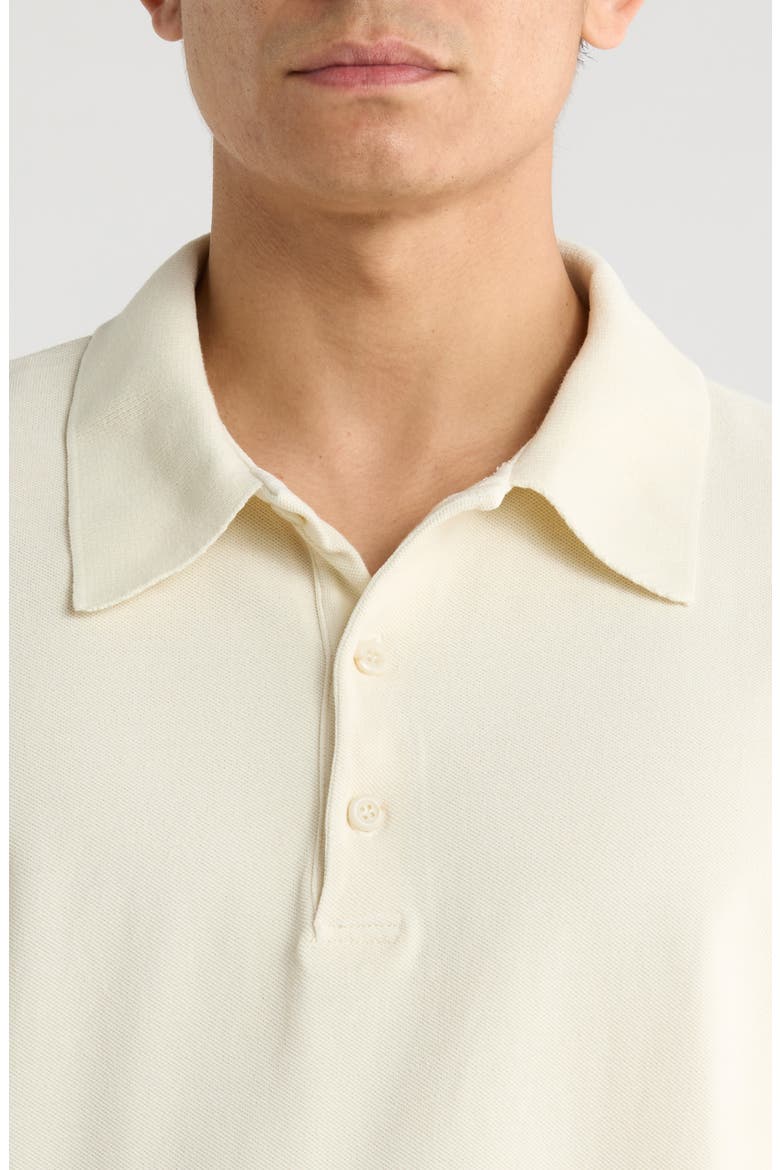 Banded Cotton Piqué Polo, Alternate, color, LIGHT BEIGE