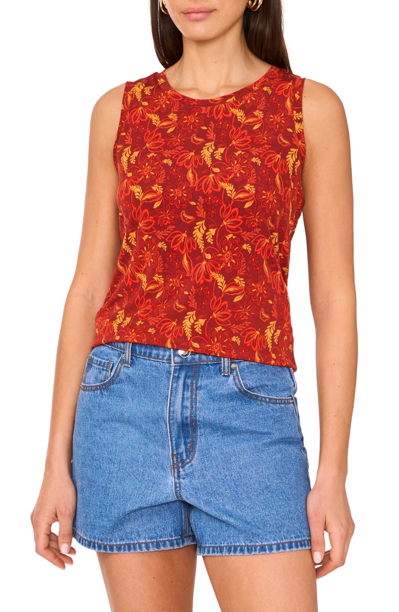 Vince Camuto Floral Tank, Main, color, 