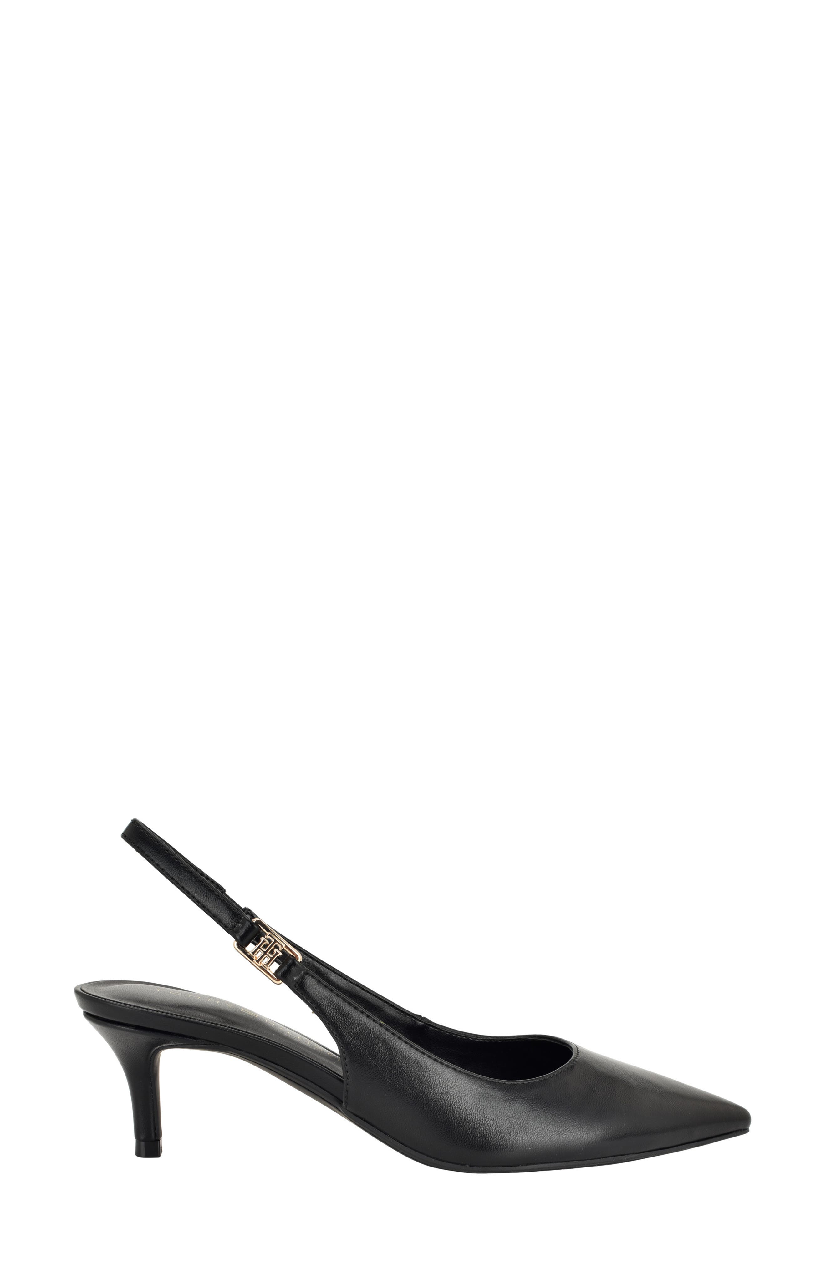 Tulley Faux Leather Slingback Pump, Alternate, color, BLACK