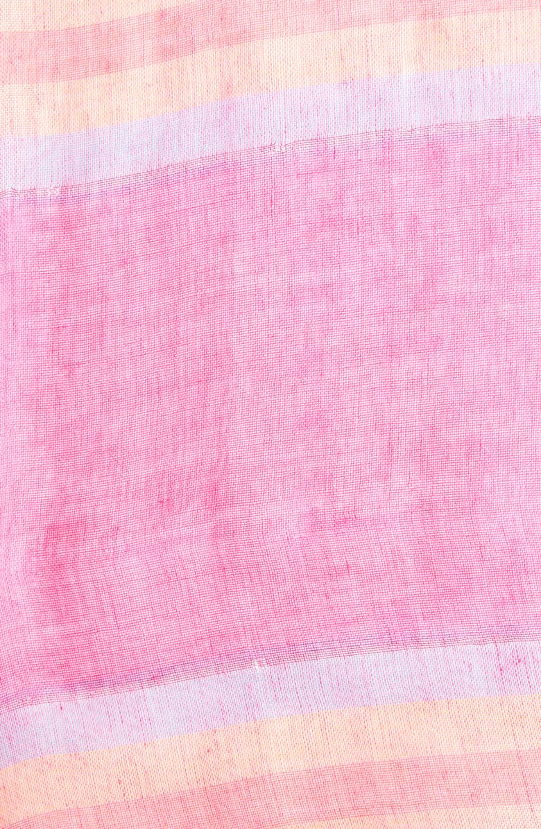 La Fiorentina Plaid Twisted Fringe Scarf, Alternate, color, Multi