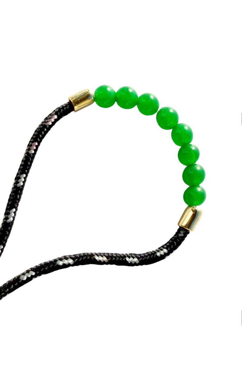 seree Paracord Jade Slider Bracelet, Alternate, color, Black