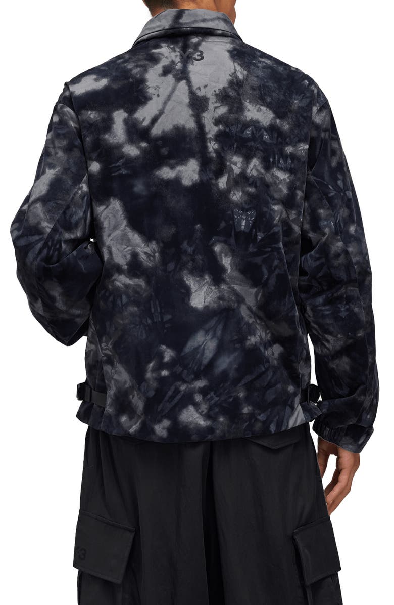 Y-3 Tie Dye Allover Print Flock Liner Jacket, Alternate, color, 