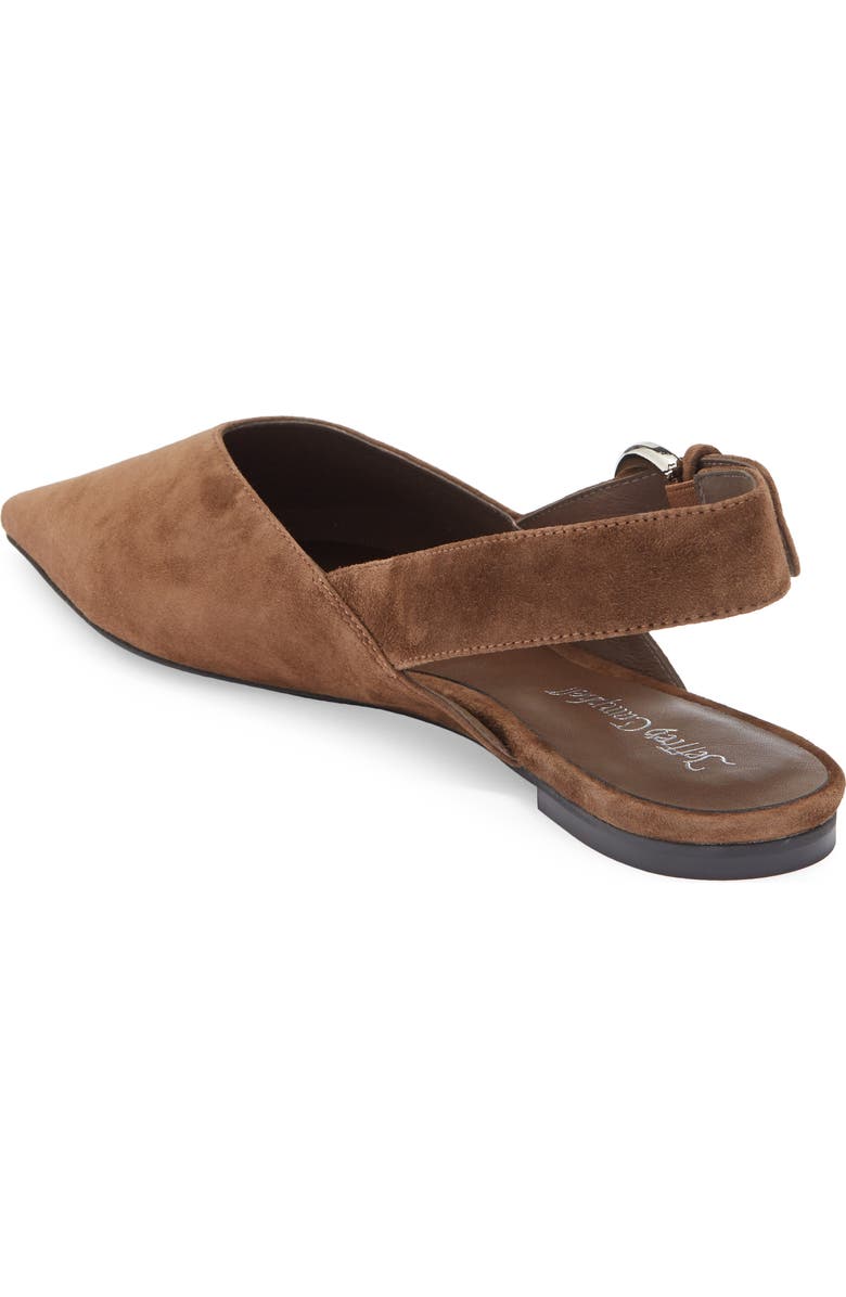Jeffrey Campbell Scone Slingback Pointed Toe Flat, Alternate, color, Espresso Suede