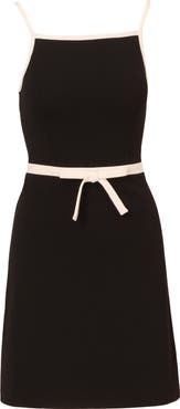 Adrianna Papell Bow A-Line Crepe Dress