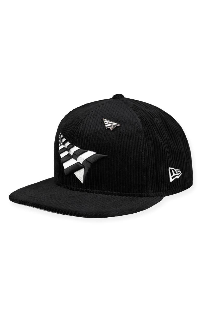 PAPER PLANES The Original Crown 9FIFTY Corduroy Snapback Cap, Alternate, color, Black