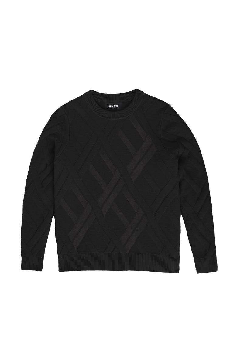 SER.O.YA Joseph Grid Cable Sweater, Alternate, color, 