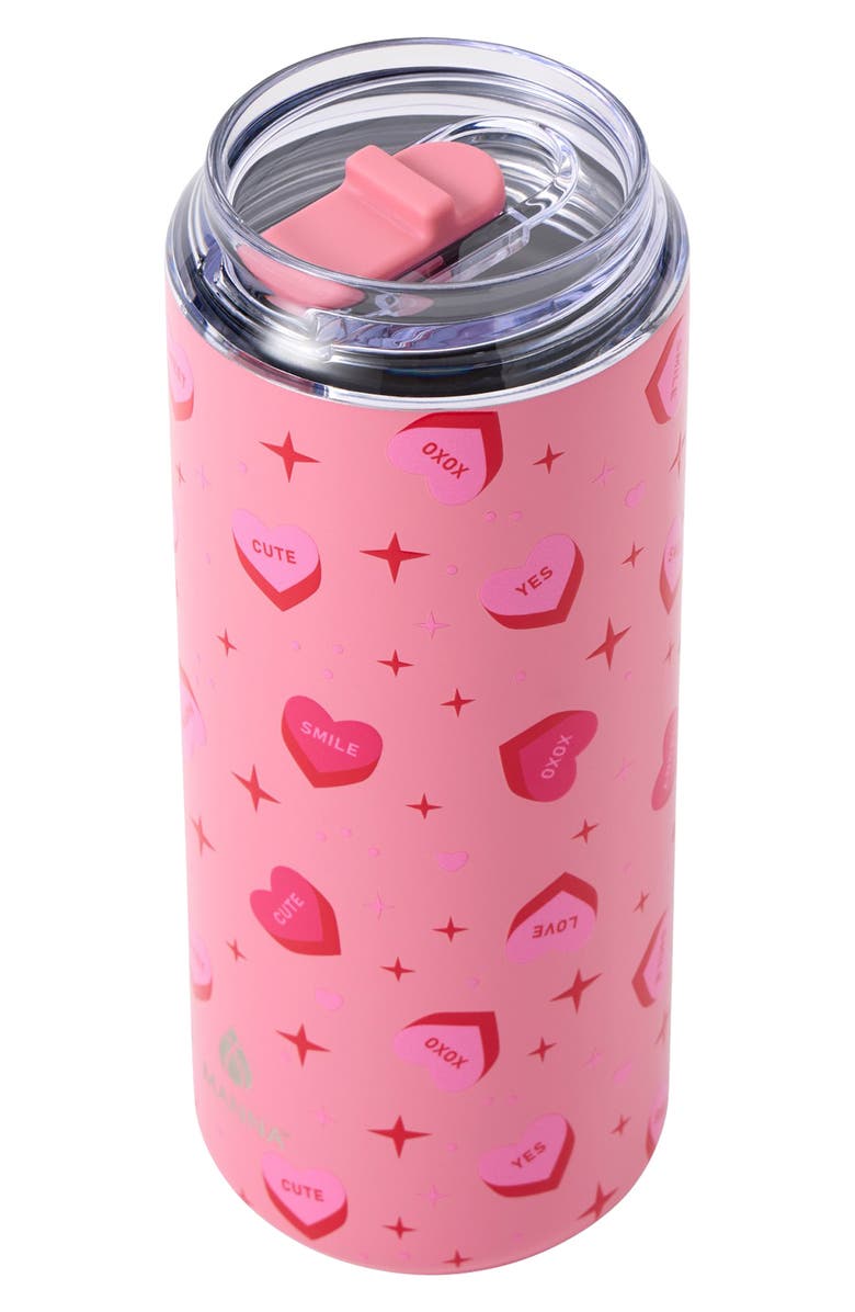 Core Home 18-Ounce Candy Heart Tallboy Tumbler, Alternate, color, Pink/Stars