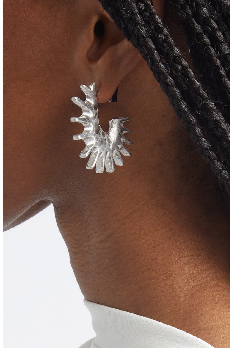 Hippocampe Hoop Earrings, Alternate, color, SILVER 980