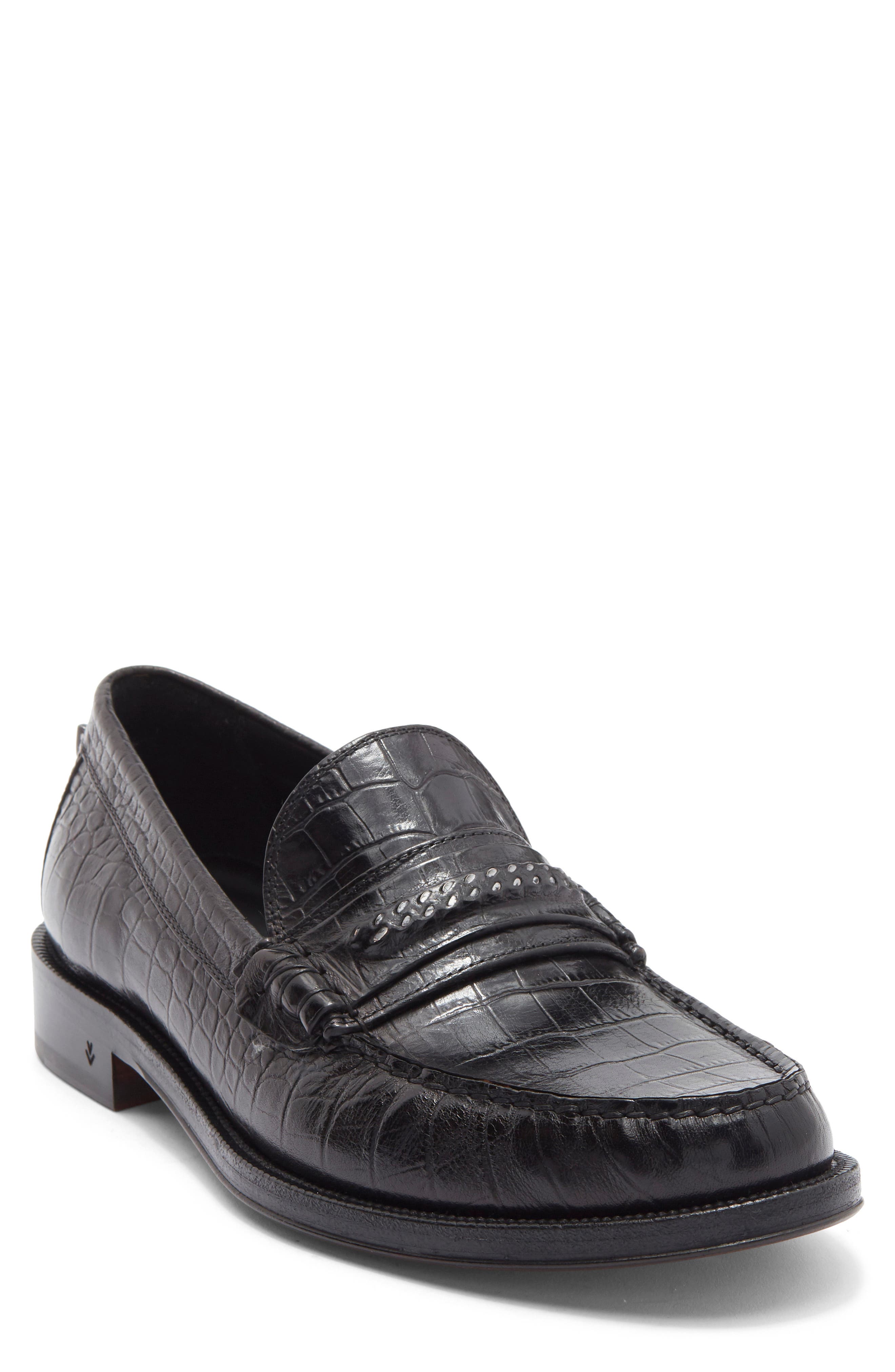 John Varvatos Greenwich Chain Loafer, Main, color, Black