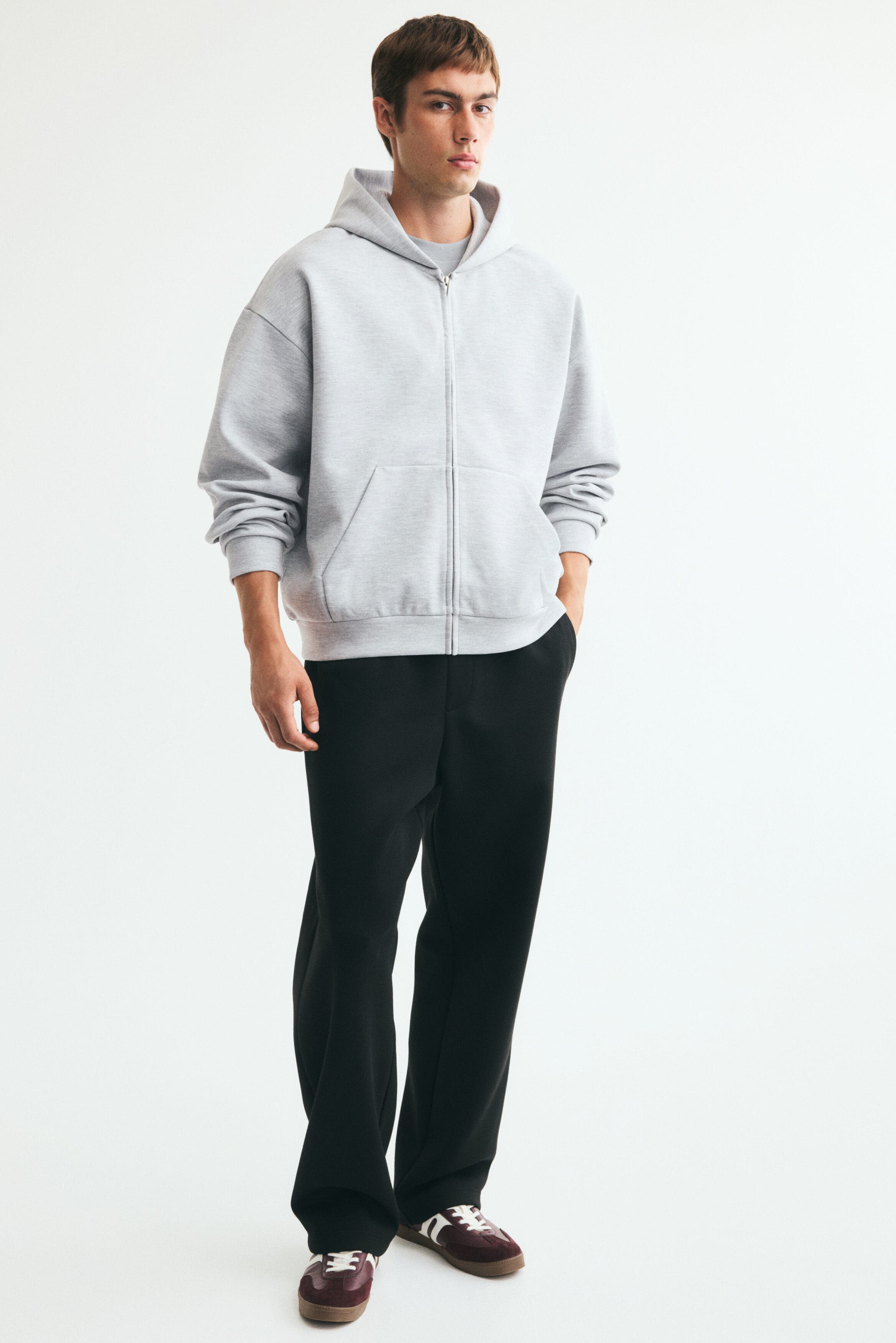 H&M Oversized Interlock Hooded Jacket (Men) | Nordstrom