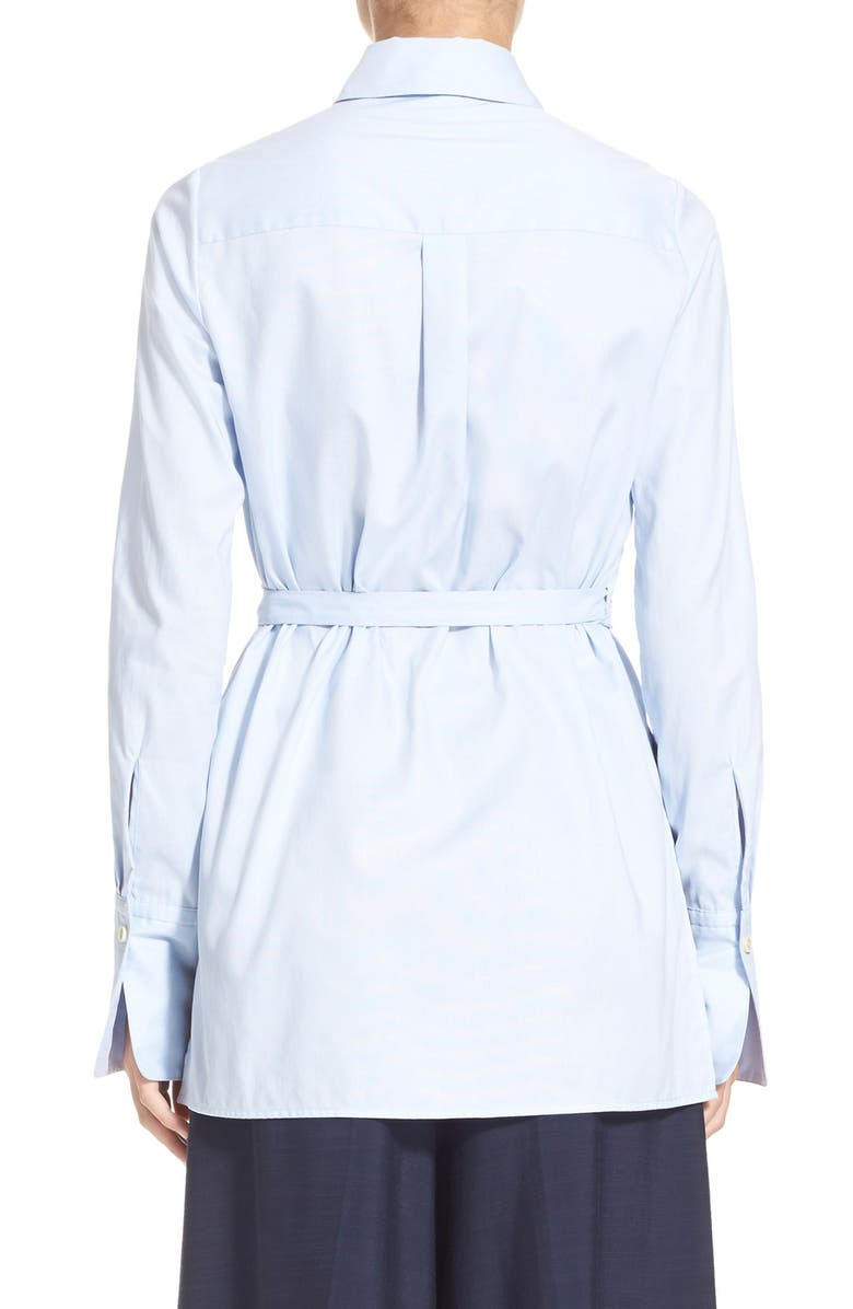 Rosetta Getty Stripe Cotton Broadcloth Wrap Shirt, Alternate, color, 