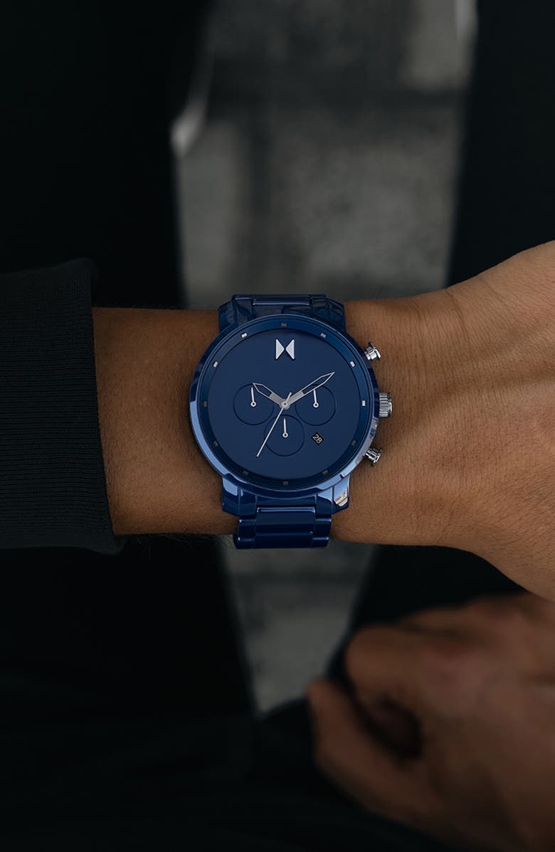 MVMT WATCHES Chronograph Ceramic Bracelet Watch, 45mm, Alternate, color, 