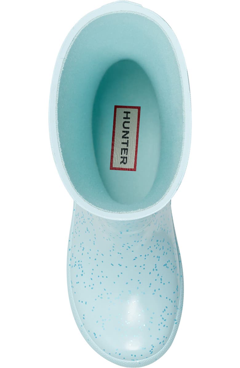 Hunter Kids' Original First Classic Glitter Rain Boot, Alternate, color, Light Blue