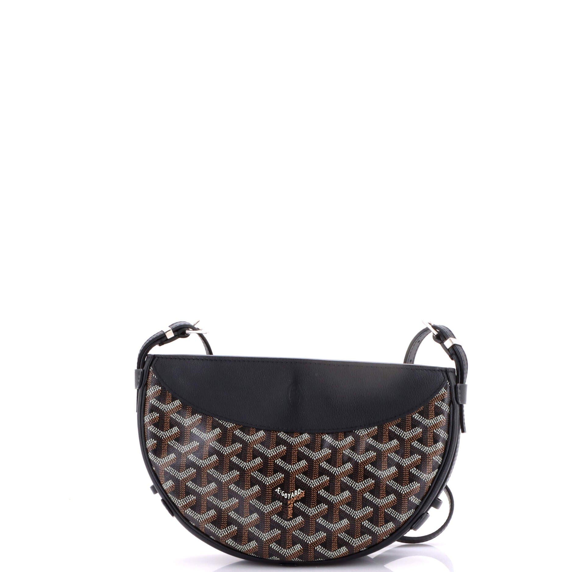 Pre-Owned Goyard Hirondelle Shoulder Bag Coated Canvas and Leather, Alternate, color, Black