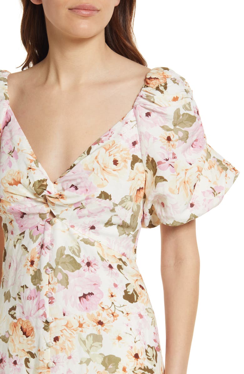 Ever New Tilly Twist Front Midi Dress, Alternate, color, 