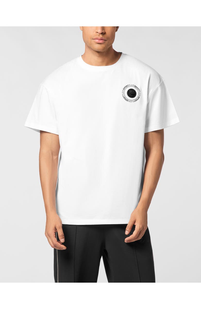 PLEIN SPORT Round Neck T-Shirt Back Logo, Main, color, White