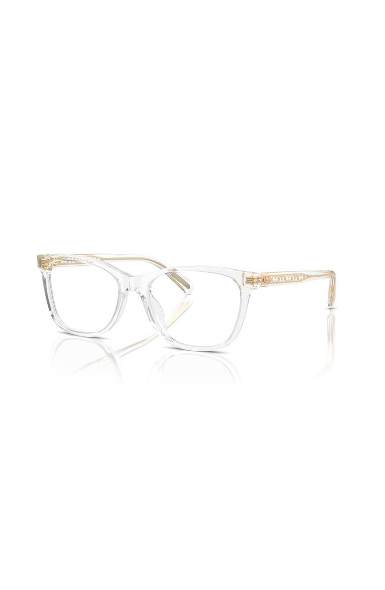 COACH 53mm Square optical glasses, Main, color, Transparent