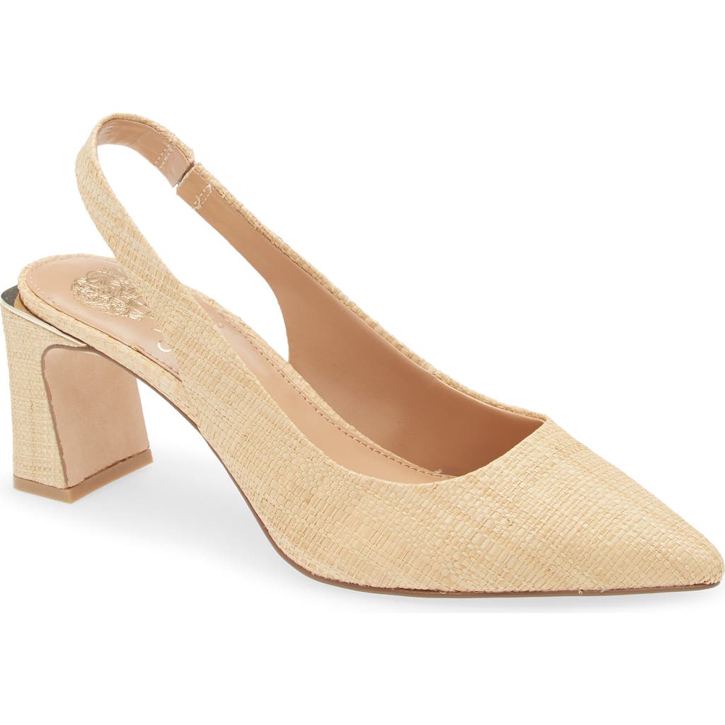 Vince Camuto Hamden Pointed Toe Slingback Pump In Sand