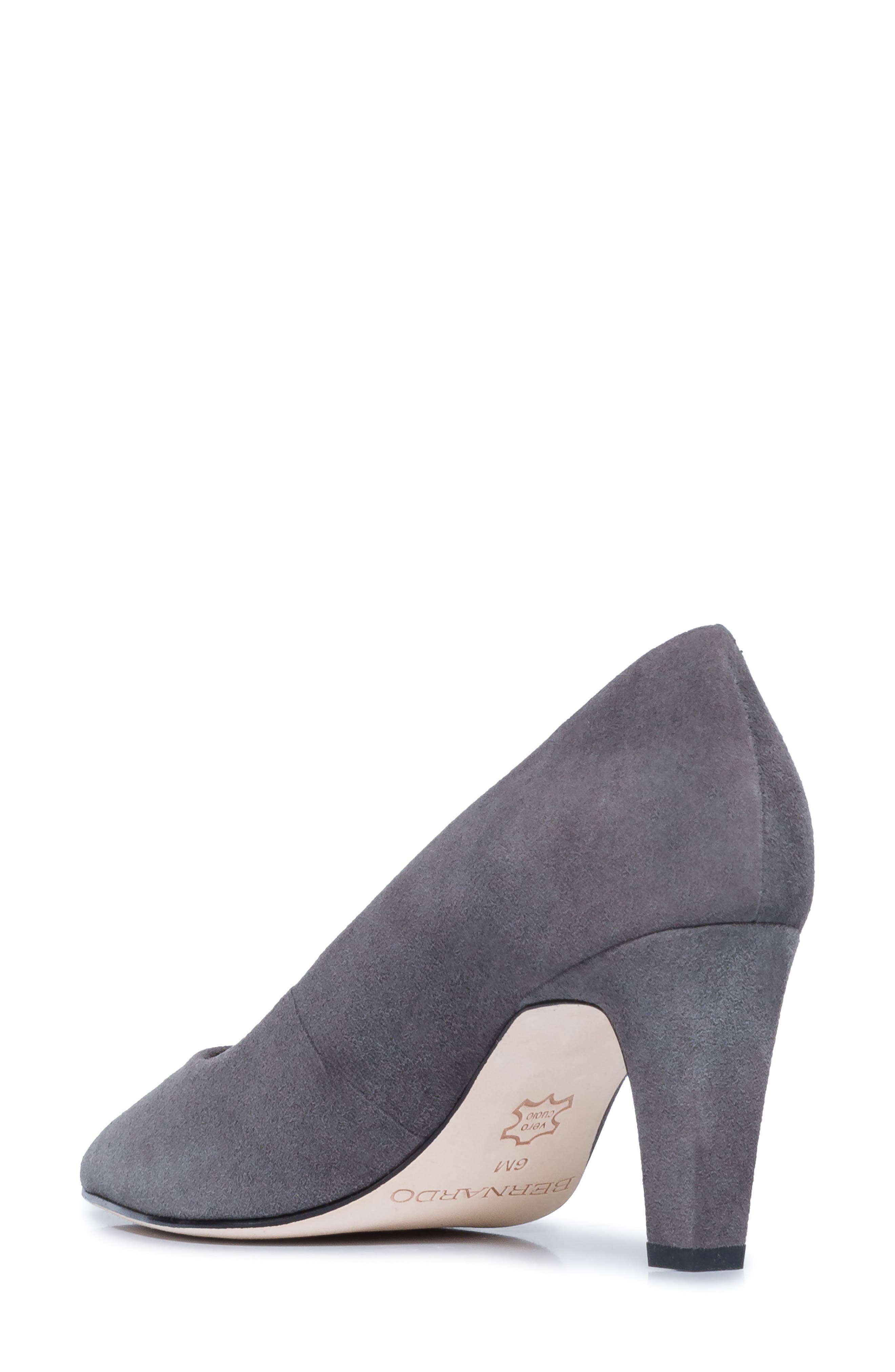 Bernardo Footwear Giselle Pump, Alternate, color, Mink Grey Suede