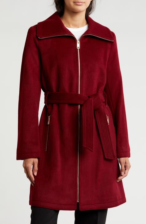 Belted Wool Blend Coat