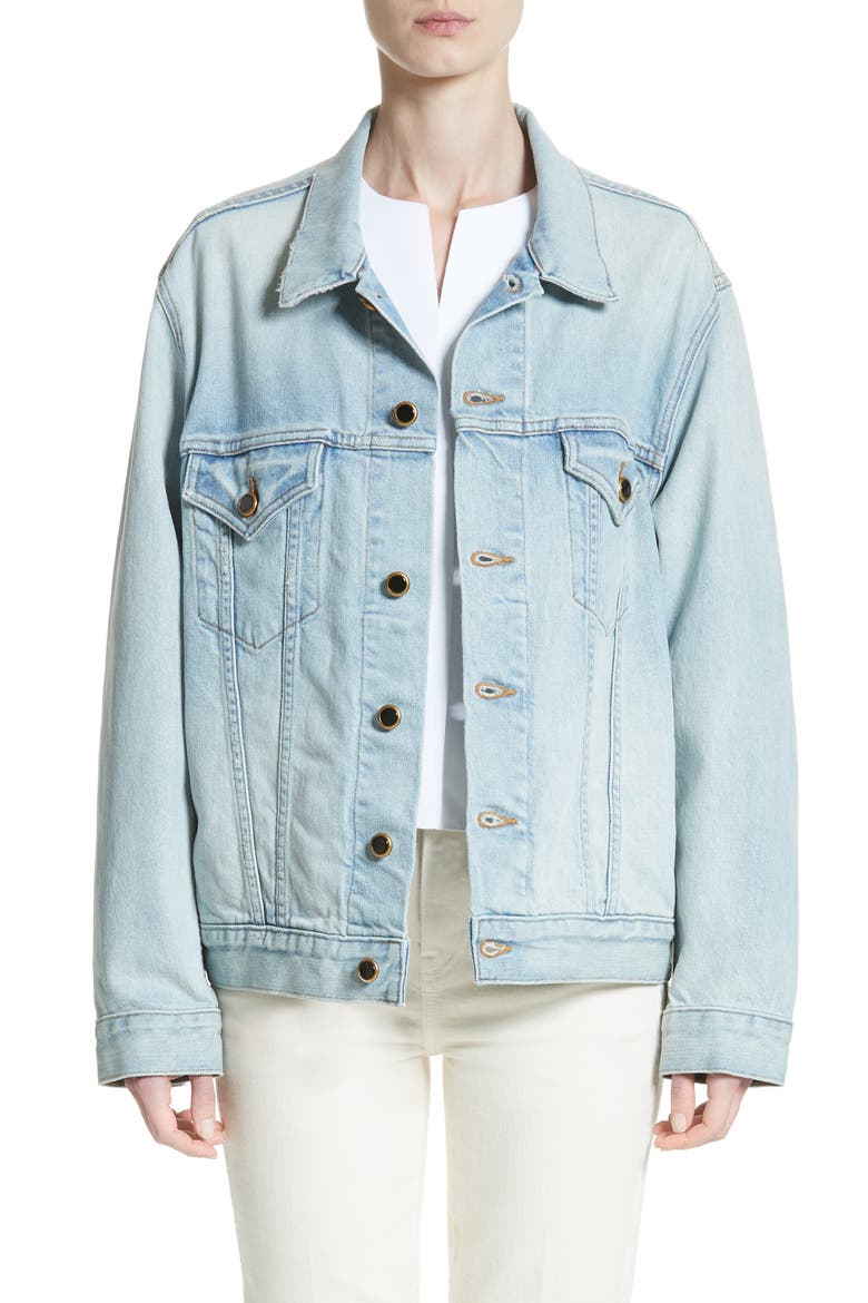 Cate Oversize Denim Jacket, Main, color, LONDON