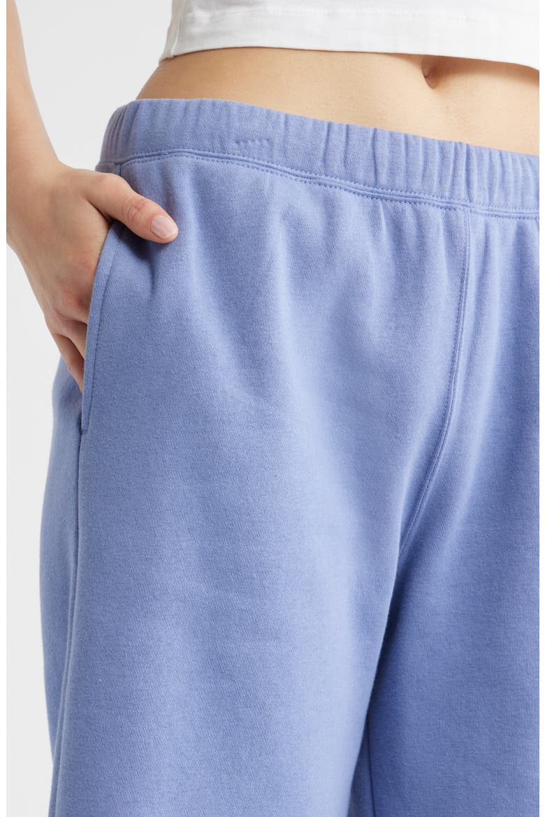 Long Fleece Sweat Shorts, Alternate, color, BLUE FROST
