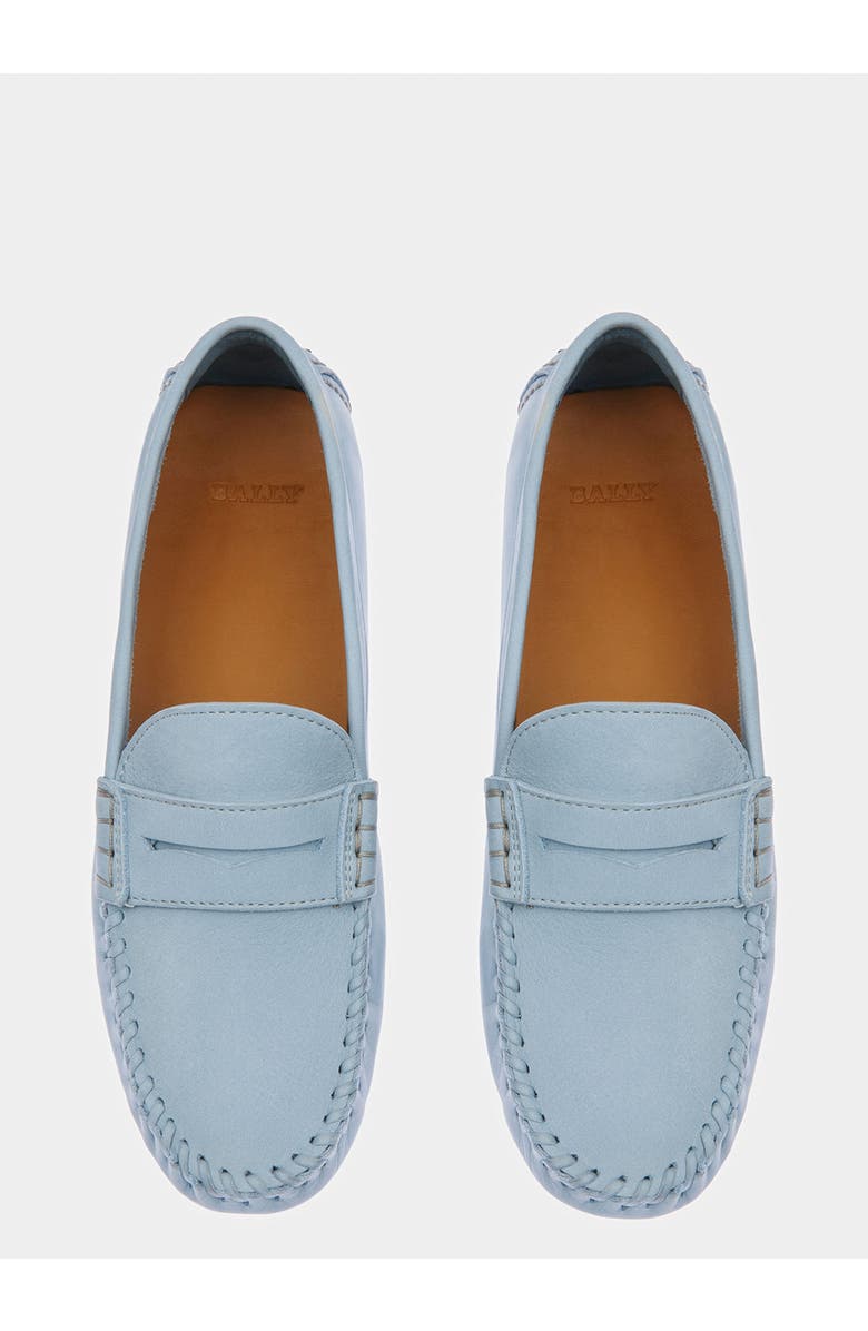 Bally Lamby Leather Drivers, Alternate, color, Blue