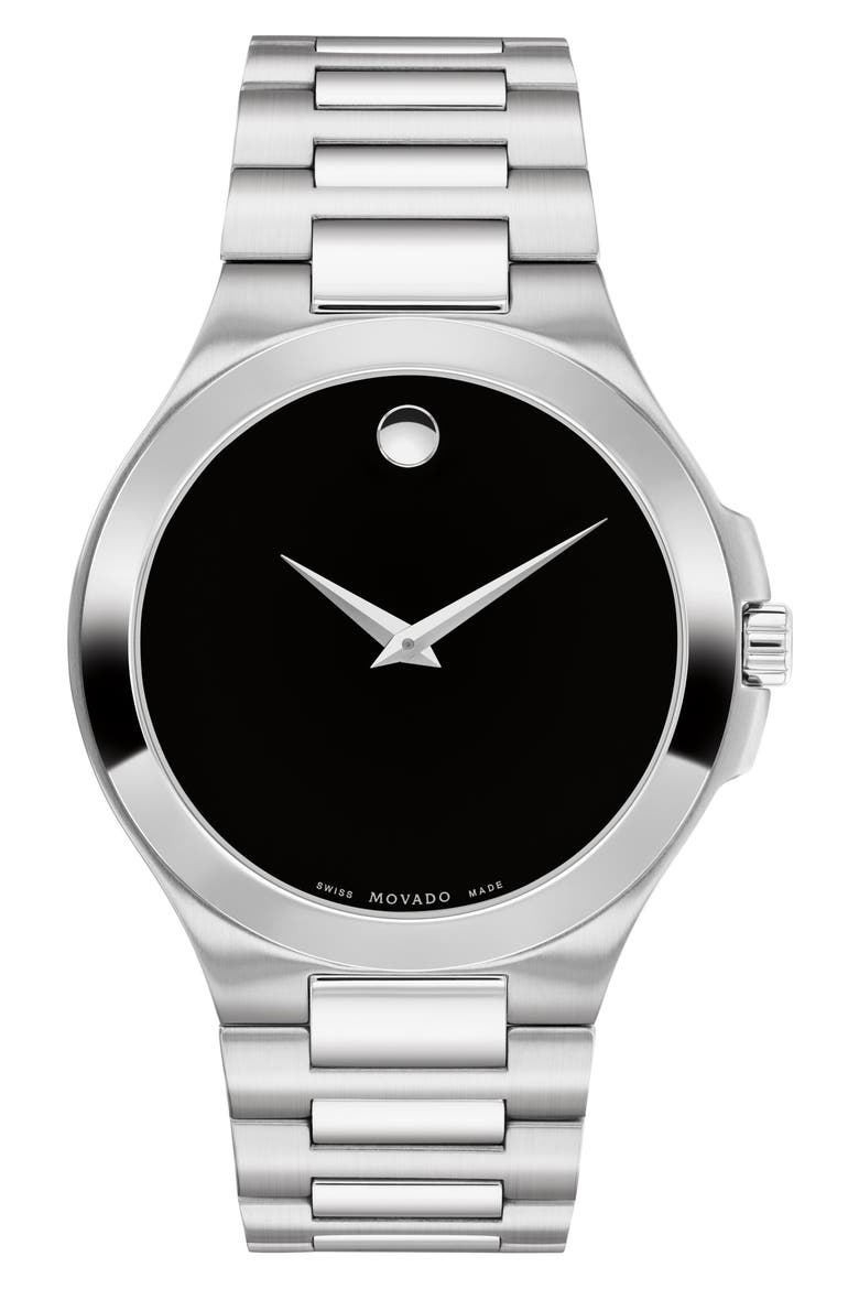 Portofolio Museum Dot Bracelet Watch, 40mm, Alternate, color, BLACK DIAL