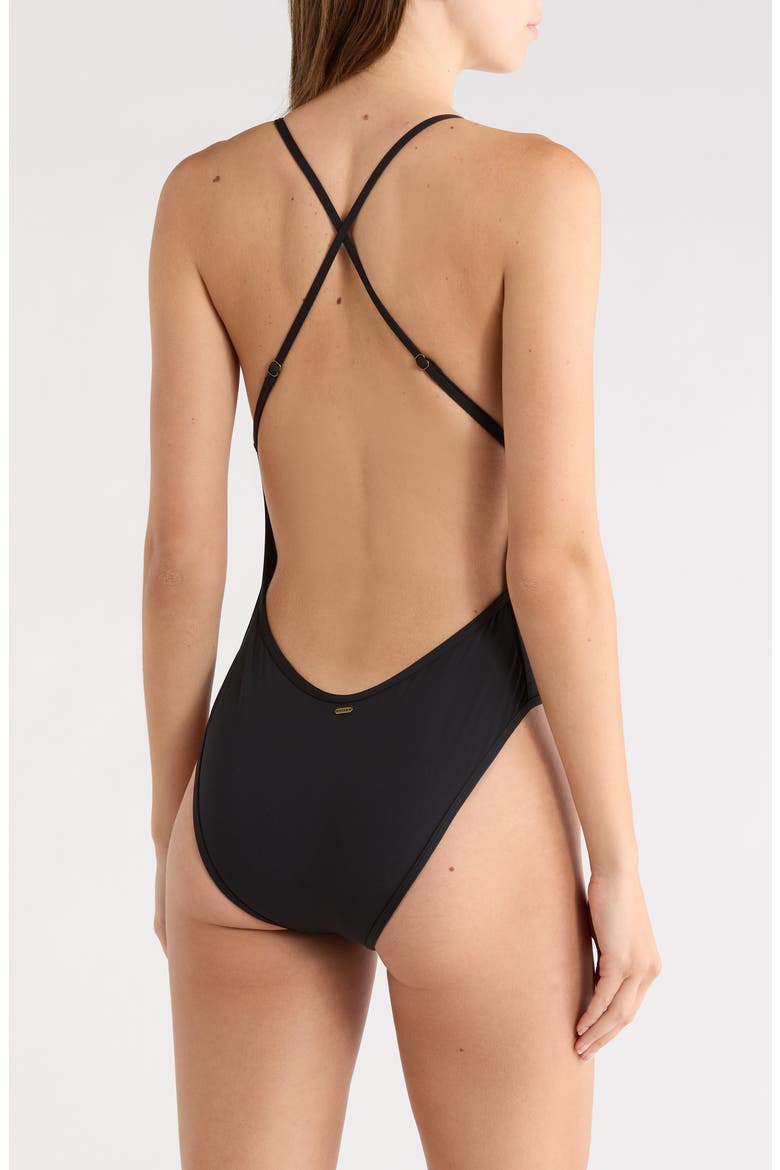 Classic Surf One-Piece Swimsuit, Alternate, color, BLACK