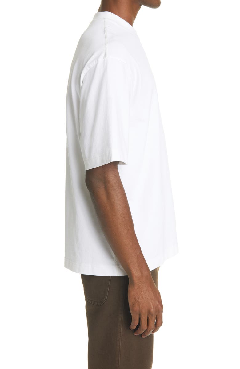 Acne Studios Extorr Stamp Logo Organic Cotton T-Shirt, Alternate, color, Optic White