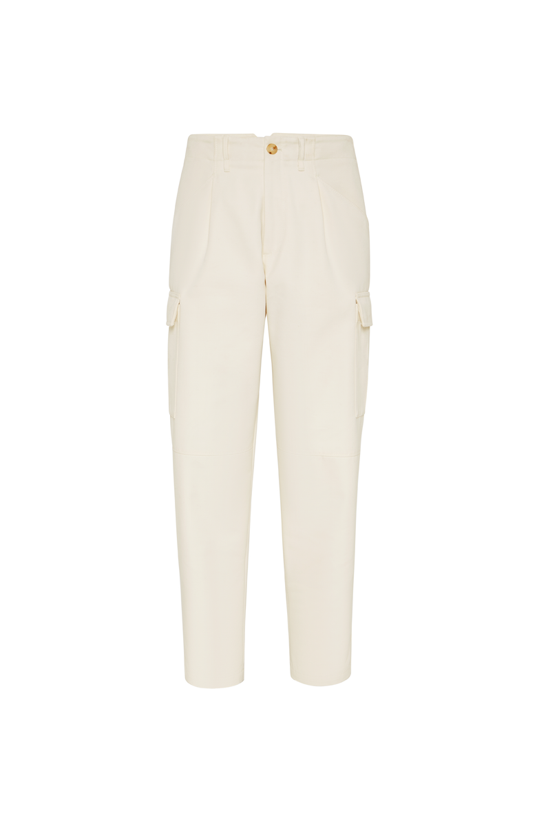 Brunello Cucinelli Leisure fit trousers with cargo pockets, Main, color, Panama