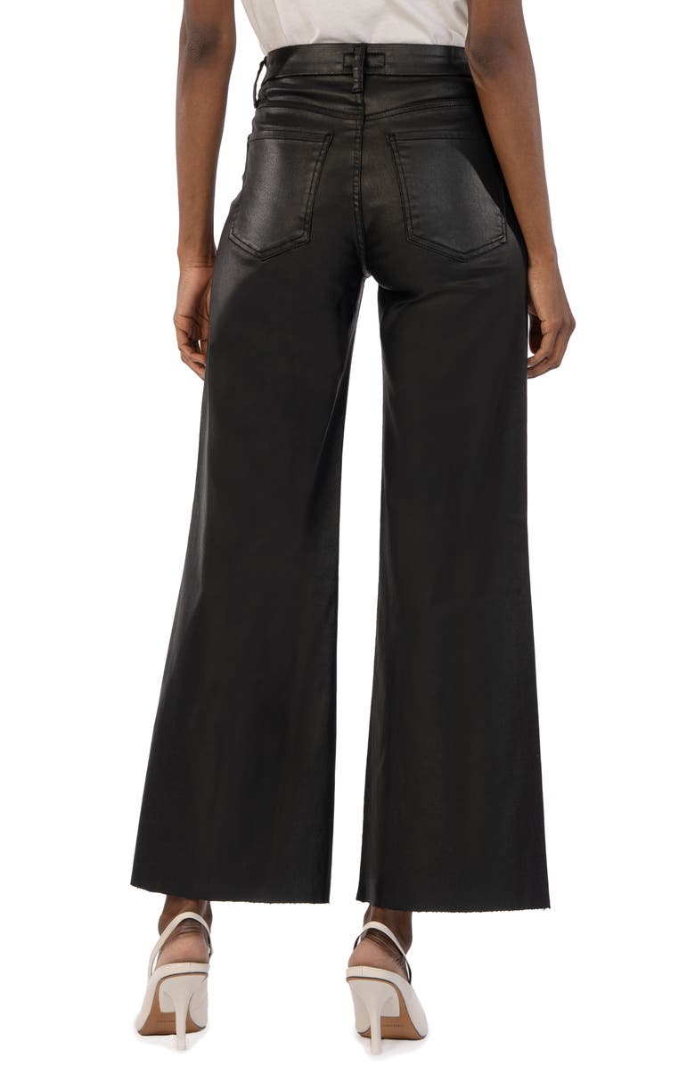 KUT from the Kloth Meg Coated Fab Ab High Waist Raw Hem Ankle Wide Leg Jeans, Alternate, color, 