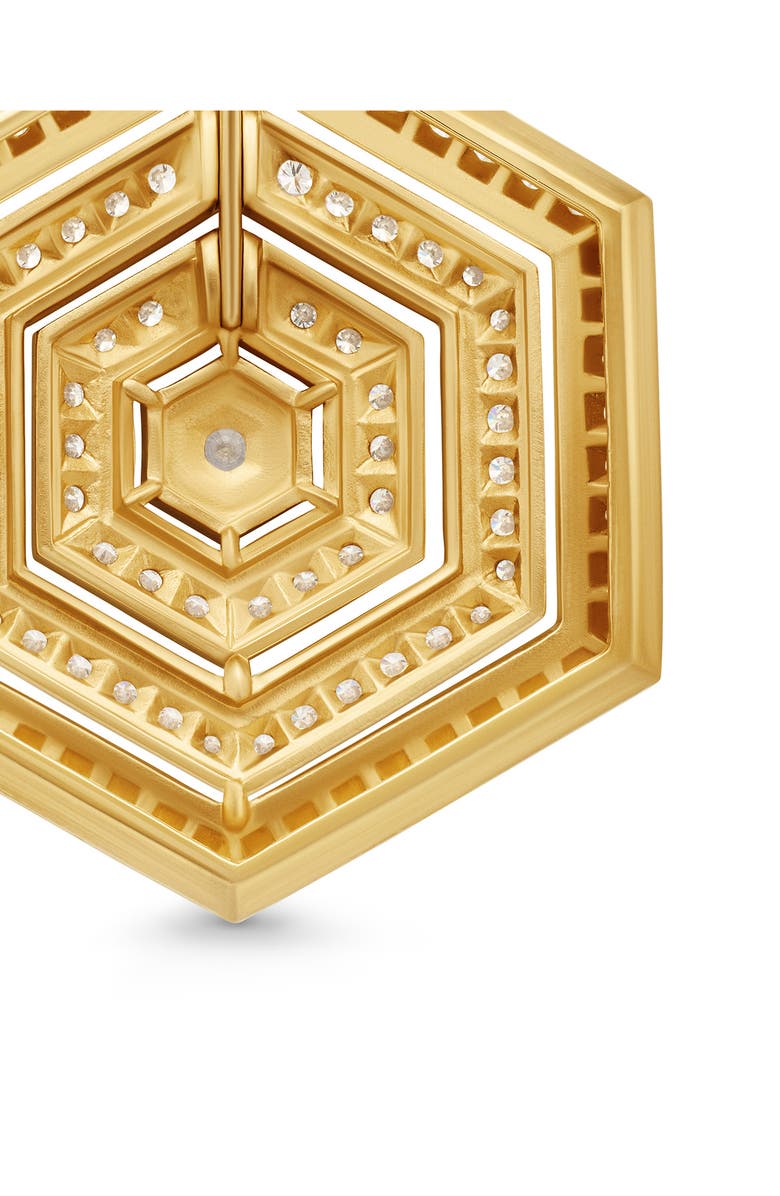 David Yurman Carlyle Pendant in 18K Yellow Gold with Full Pavé Diamonds, Alternate, color, 18K Yellow Gold