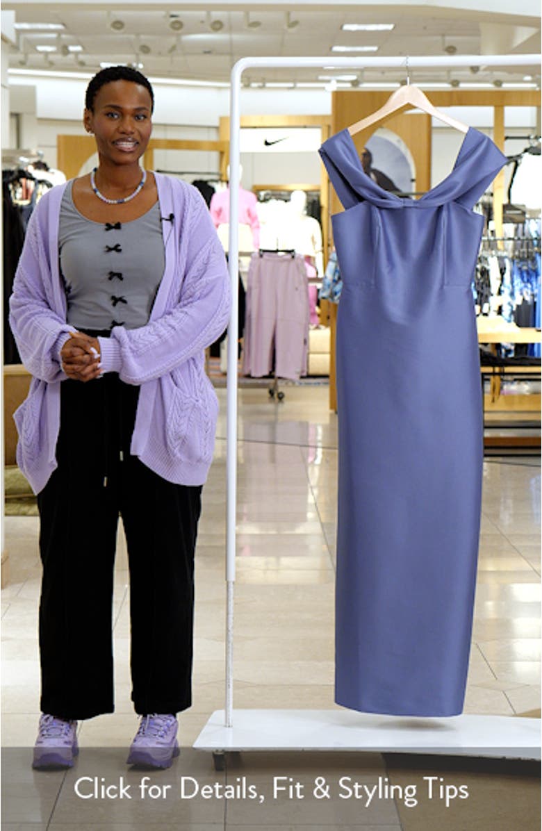 Michelle Off the Shoulder Mikado Gown, sales video thumbnail